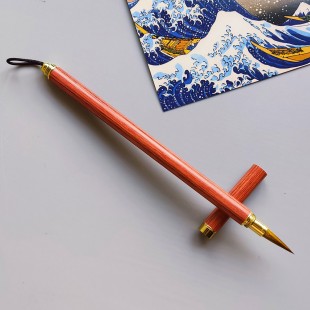 Ручка-пензель із колонка для ієрогліфів в автентичному стилі Червона